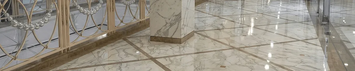 Beautiful marble floor professionally installed in Baton Rouge, LA